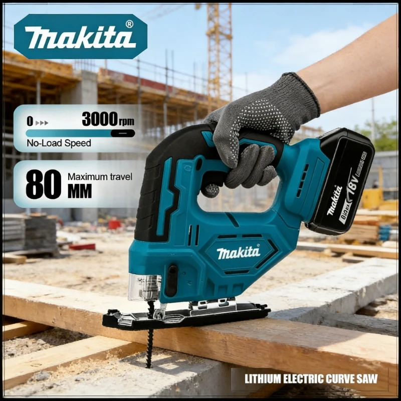 seghetto-alternativo-a-batteria-makita-djv182-300w-0-2700-giri-min-corsa-80mm-±45°-°-utensile-per-taglio-ad-angolo-regolabile-per-lavori-su-legno-plastica-metallo-18v