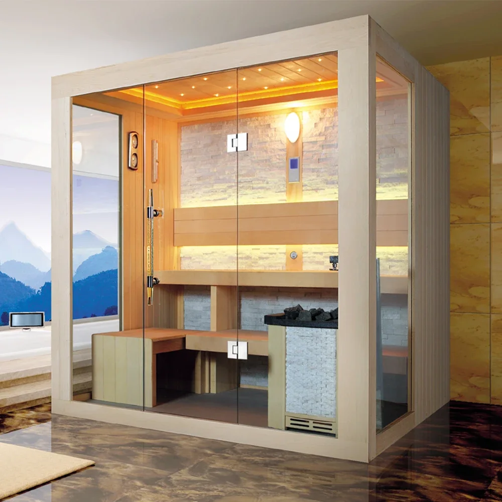 &c Home Large Prefabricated Sauna Rooms Heat Infrared Luxury Sauna Room Price Malaysia Wood Sauna House