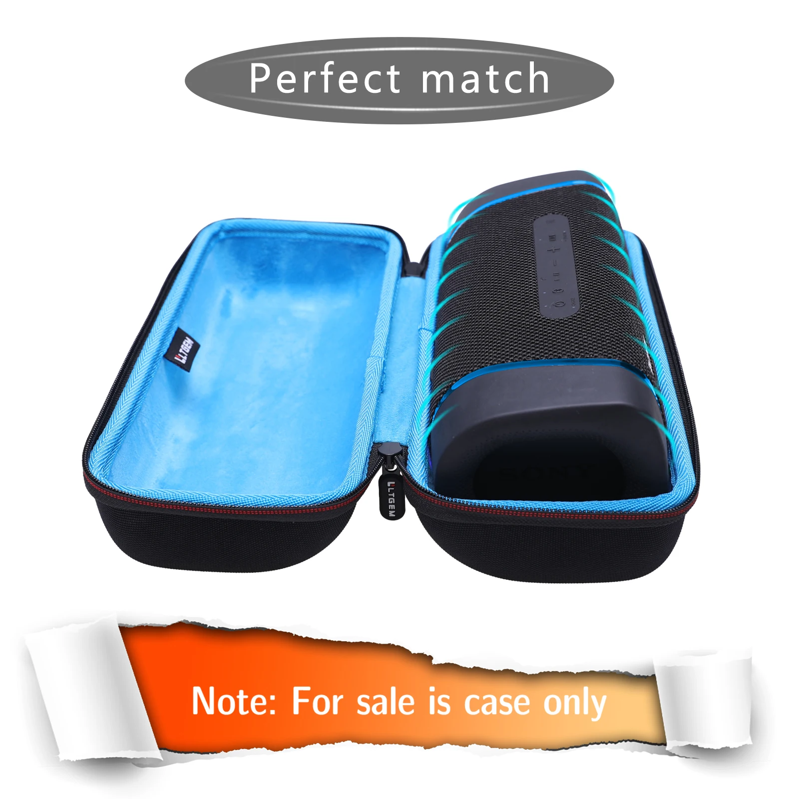 LTGEM EVA Hard Case for Sony SRS-XB33 Extra BASS Wireless Portable Speaker - Protective Carrying Storage Bag