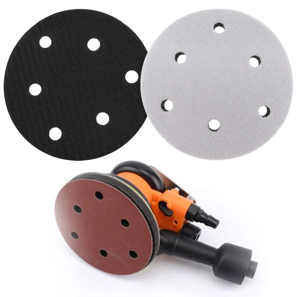 2PCS 5 Inch125mm 6-Hole Soft Sponge Interface Pad For Sanding Pads And Hook&Loop Sanding Discs For Uneven Polishing