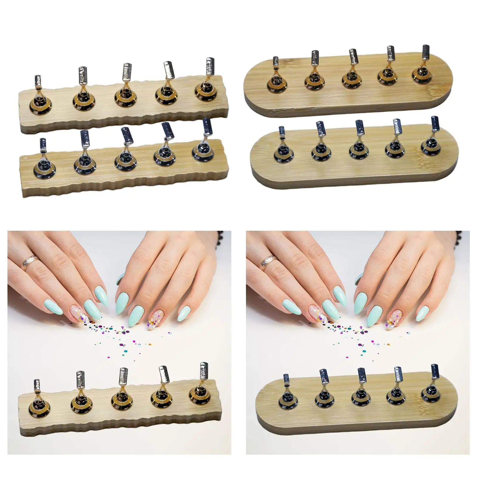 Suporte para pontas de unhas, prateleira para exibição de unhas, base para prática de unhas, suporte para maquiagem