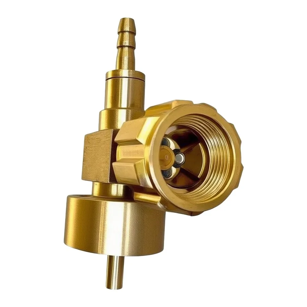 Propane Gas Adaptor Built for CGA-600 Disposable Cylinders and CGA-200 Regulator Compatibility with Shut Valve