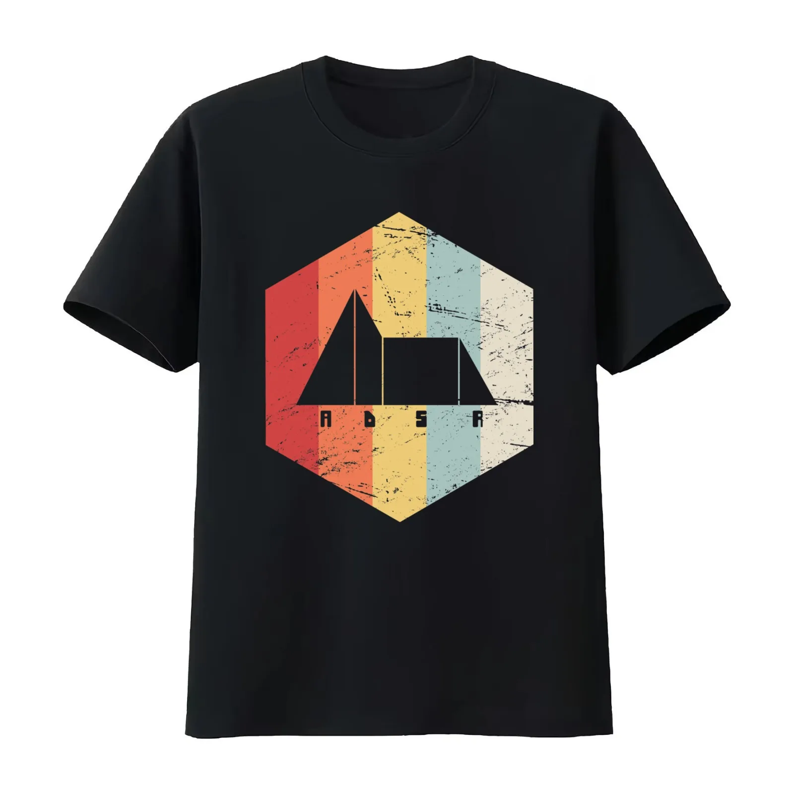 Retro Synthesizer ADSR Classic T-Shirt Summer Casual Cotton Tee Oversized Streetwear Tops Vintage Graphic Print 100% Cotton