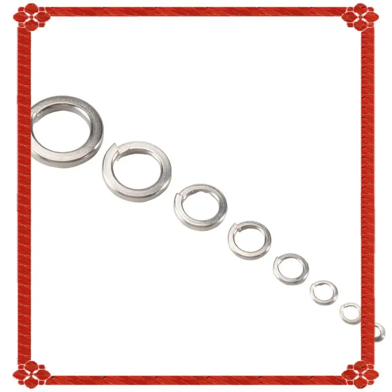 24-Hour Delivery Spring Lock Washer,304 Stainless Steel Spring Lock Washer Assortment Set (410-Pcs,8-Size)