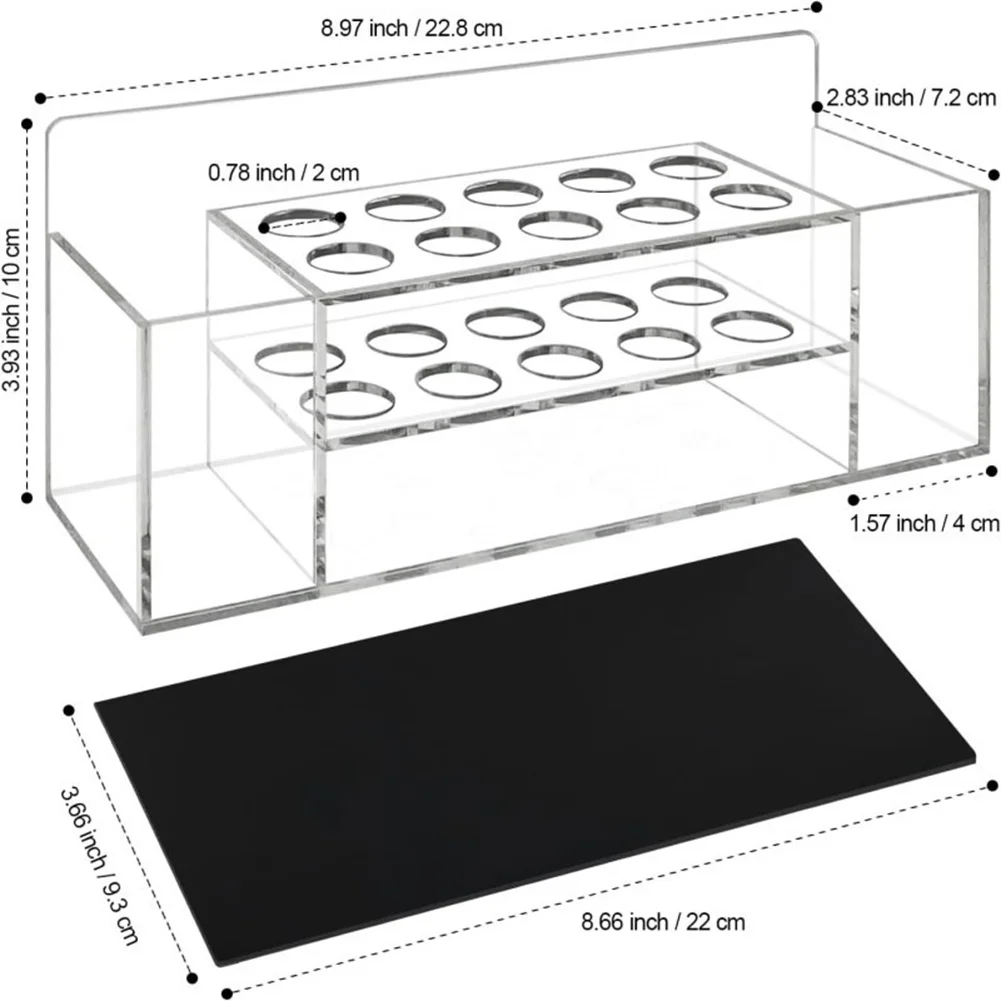 Elegant Acrylic Magnetic Marker Holder With 10 Slots For Organized Storage Dry Erase Marker Holder Acrylic Magnetic White