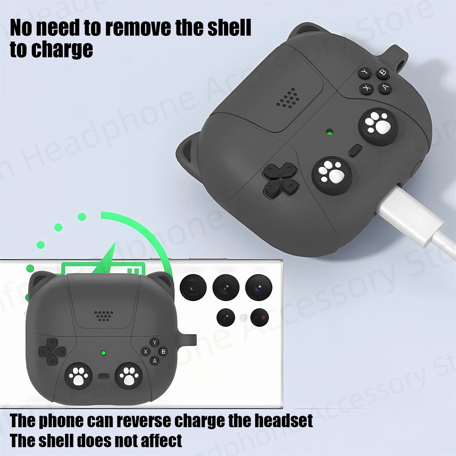 Capa de silicone macia para Samsung Galaxy Buds, 3D Cartoon Case, Fone de ouvido bonito para Buds 2 Live FE Buds 3 Pro, Novo, 2024