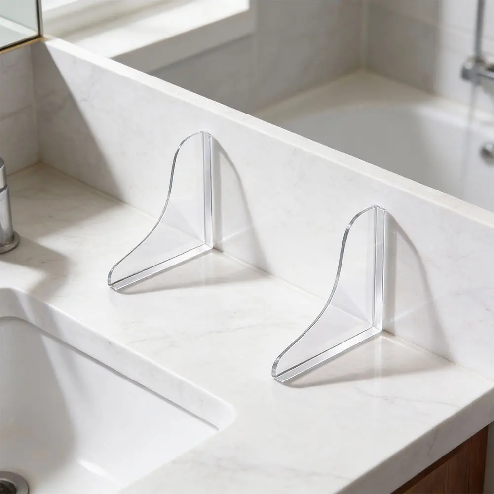 2Pcs Shower Splash Guard Kit For Bathtub Waterproof Self-Adhesive Shower Corner Guards To Keep Water In Shower Or Bath