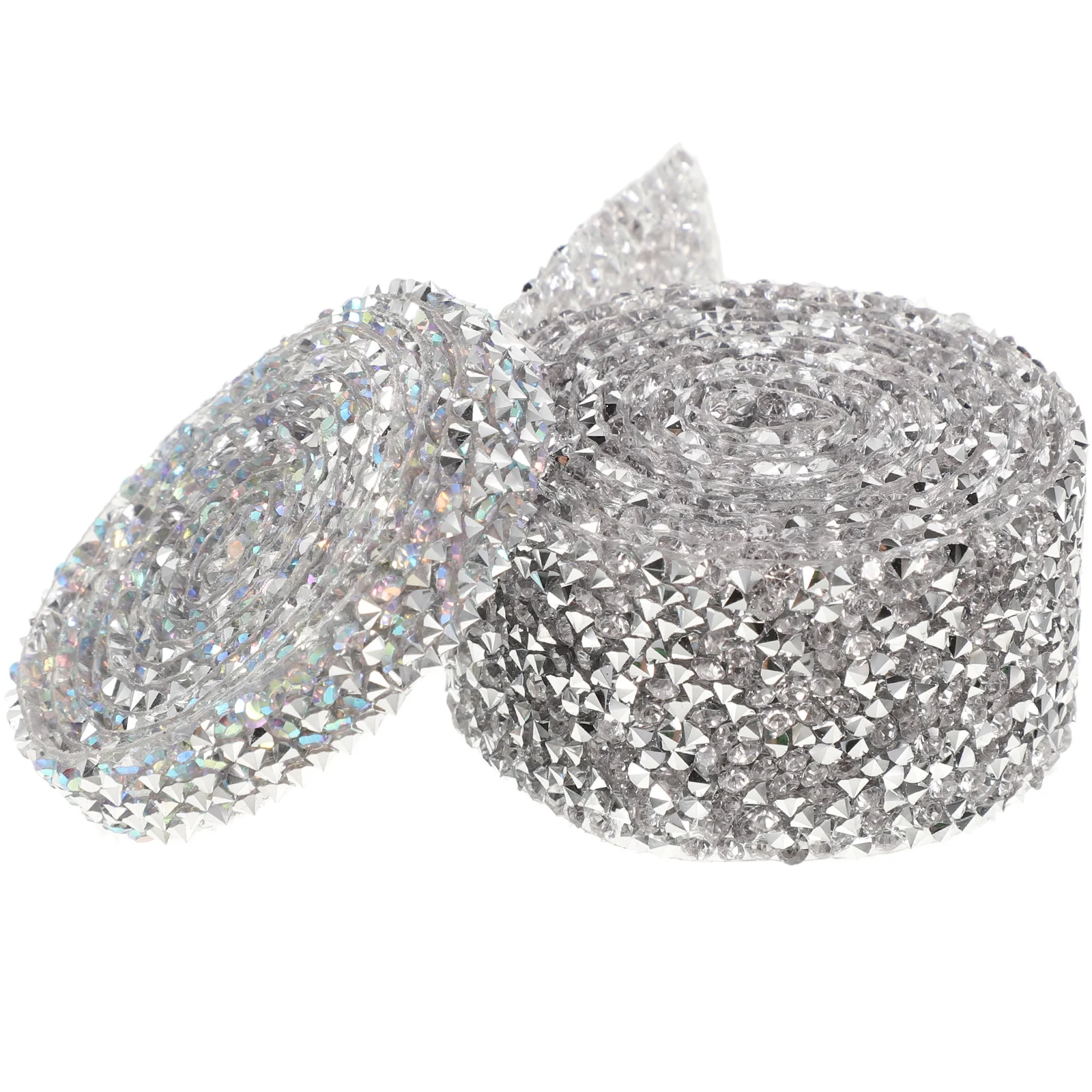 

2pcs 2 Rolls Ribbon Self Adhesive Adhesive Rhinestone Strips Strips for Decoration Dress Crafting DIY Accessories