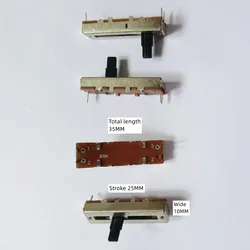 Original new 100% straight sliding potentiometer total length 35MM stroke 25MM push-pull potentiometer B5K (SWITCH)