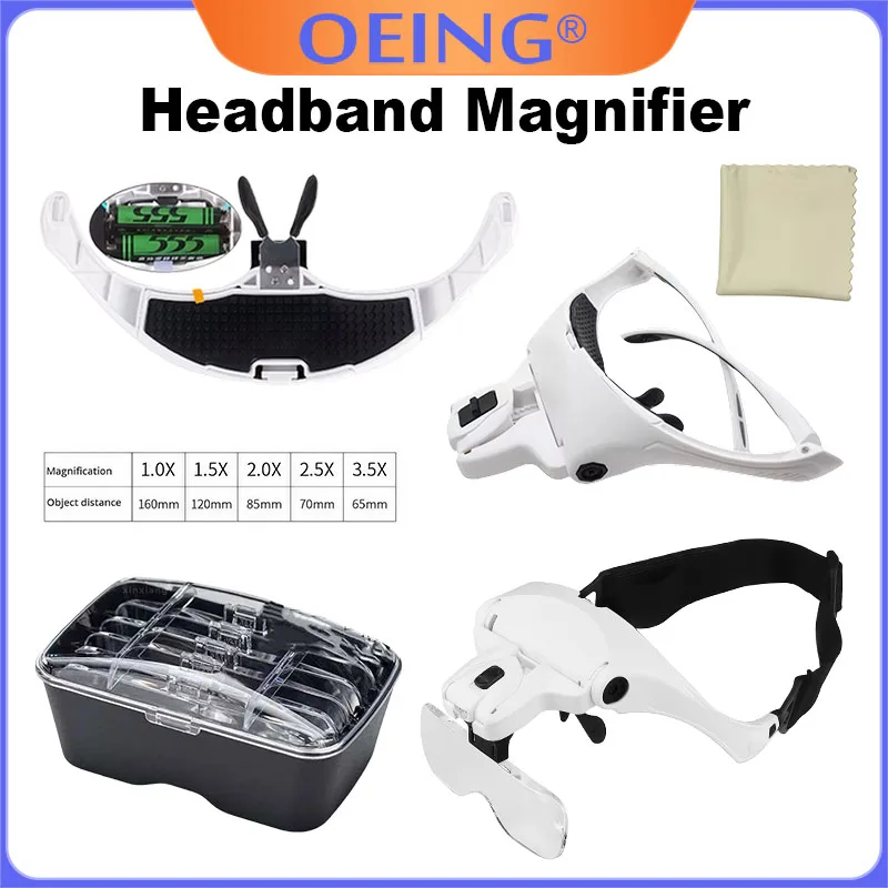 

Dental Magnifying Headlight Portable LED Intraoral Light Oral Surgery Head-Mounted Magnifier Dental Instruments and Materials