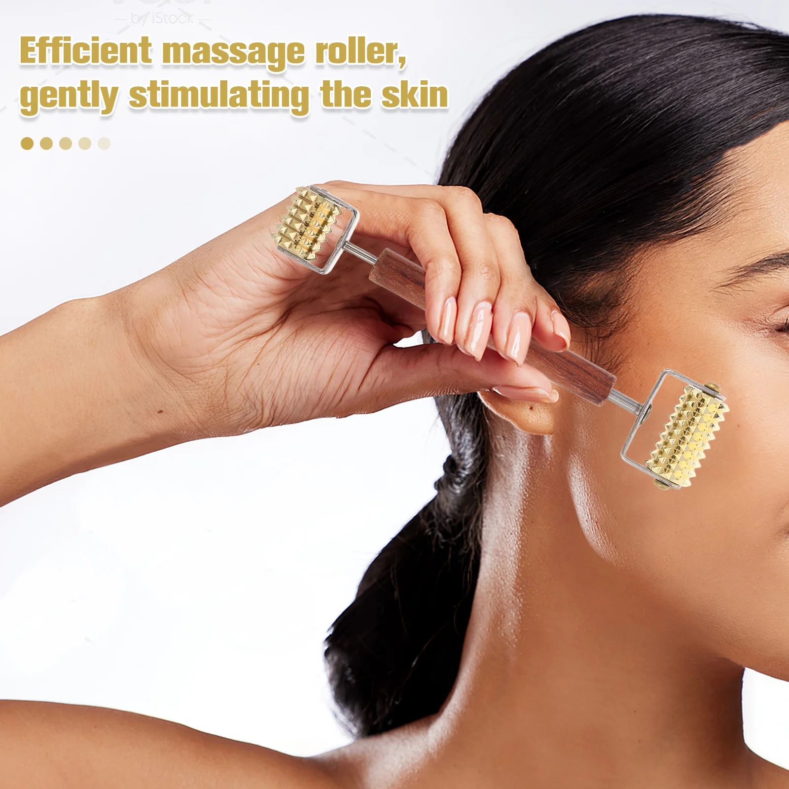 Masajeador para esculpir la cara 3D, rodillo Facial de doble extremo para reafirmar la piel, levantamiento, rodillo Facial de belleza portátil, dispositivo de cuidado de la piel