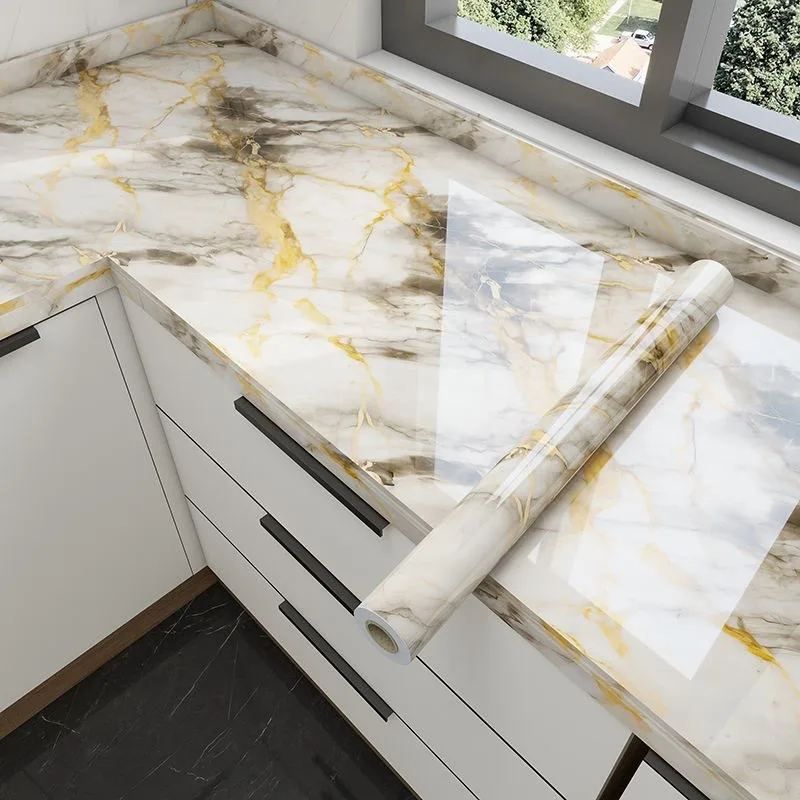 

Thickening Decorative Walls Paper Wall Stickers Wallpaper for Kitchen Cooking Bench 40cm Waterproof and Oil Proof Adhesive Home