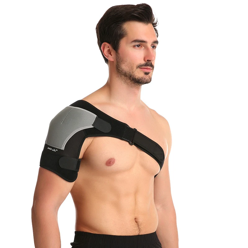 Soporte de hombro con almohadilla de presión, soporte de hombro ajustable para manguito rotador rasgado, tendinitis, dislocación, Bursitis de articulación de CA