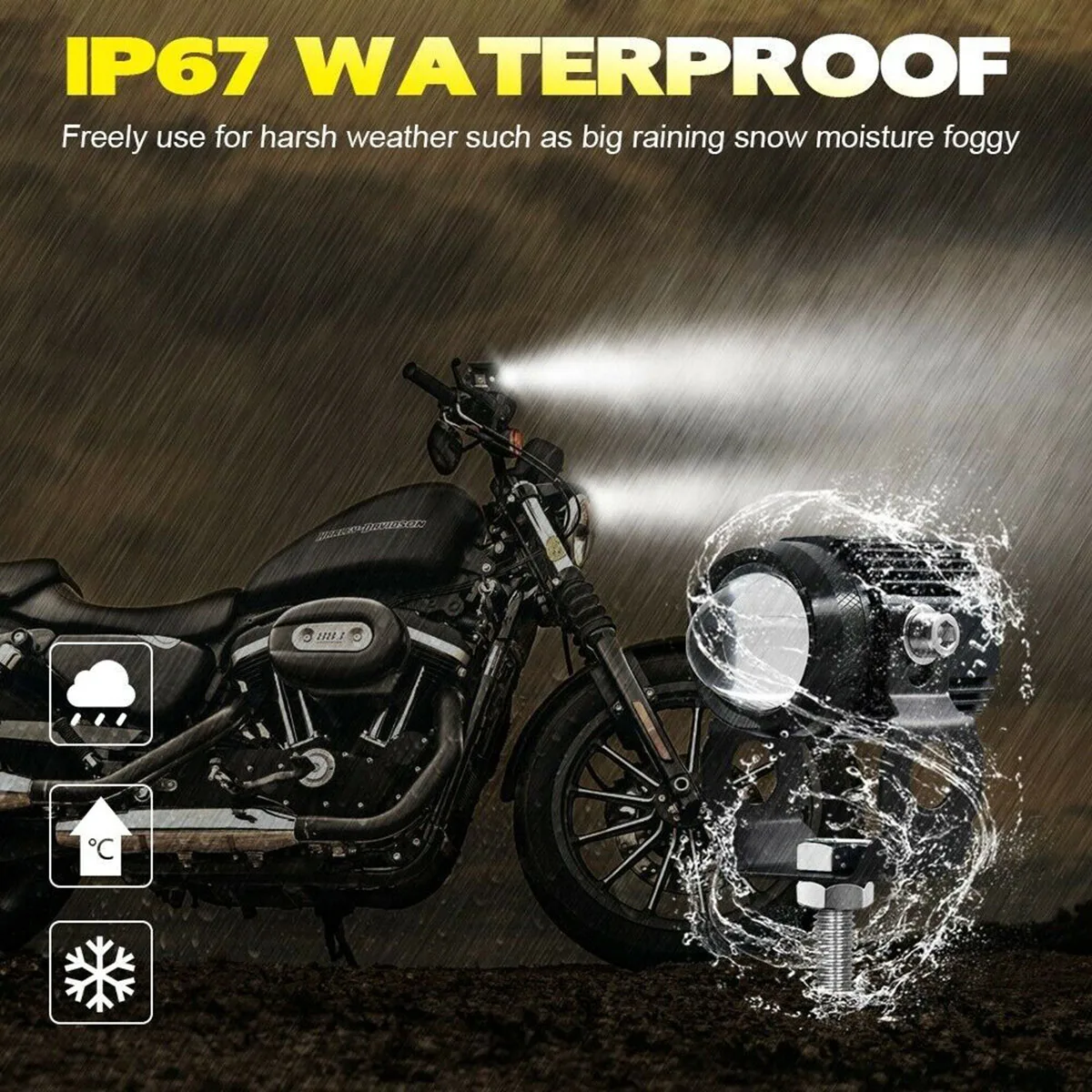 1/2/4Pcs LED Driving Spotlight Headlights LED Fog Lights Motorcycle ATV Accessories Truck Car Auxiliary Mini Projector Headlamp