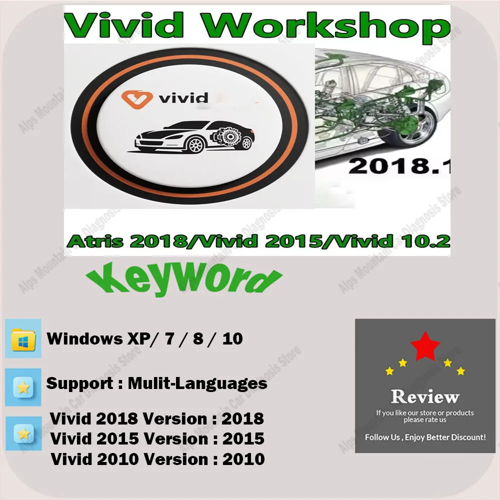 

Hot ! Vivid Workshop Automotive Software 2015 Atris-Technik Repair Tools Vivid 2018 for Vivid 10.2 Europe Vehicles New Edition
