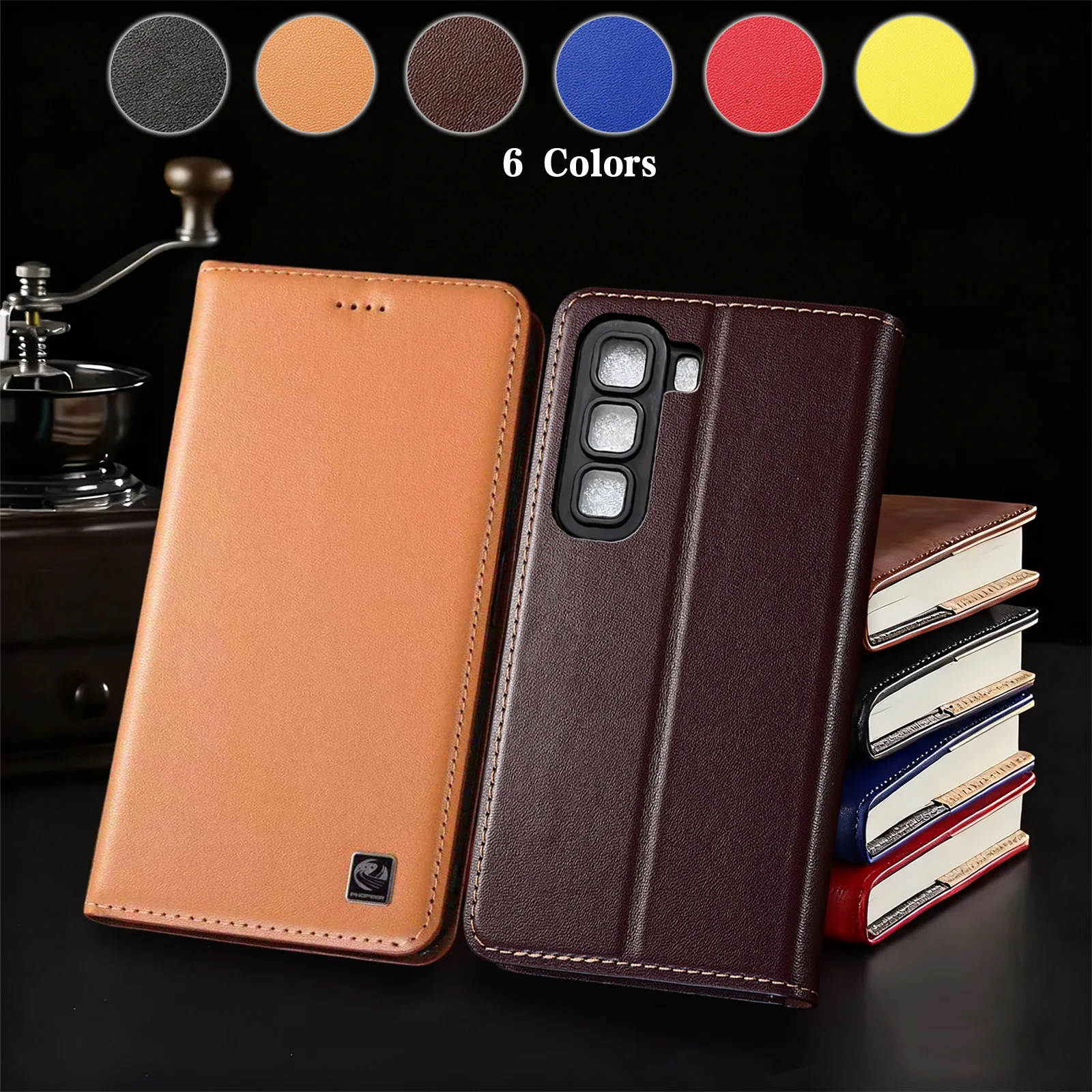 

Genuine Leather Case For Infinix Note 30 30i 40 40S 40X 50 50S 50X Pro Plus VIP 4G 5G Nappa Pattern Of Flip Wallet Cover Cases