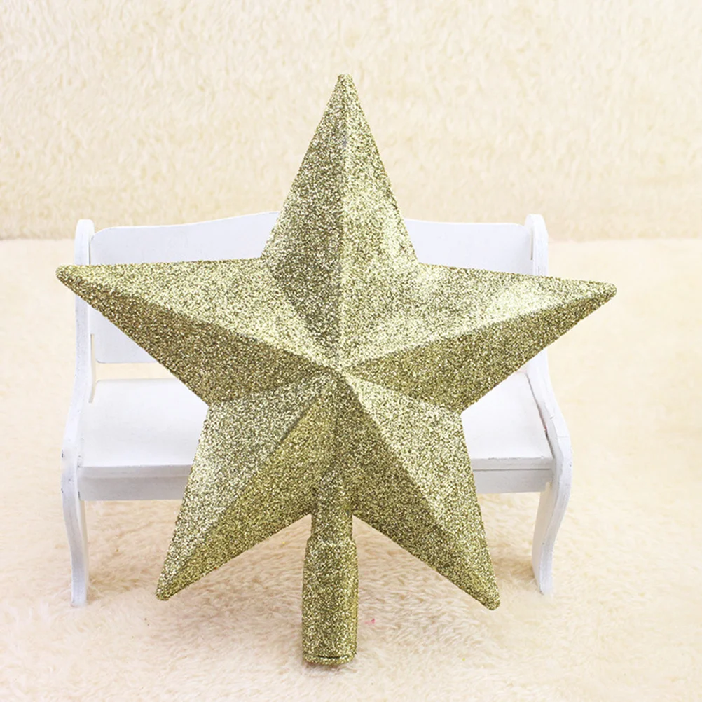 

3Pcs Xmas Tree Pendant Star Hanging Decoration Golden Silver Red Ornament for Christmas Home Tree Party Festival