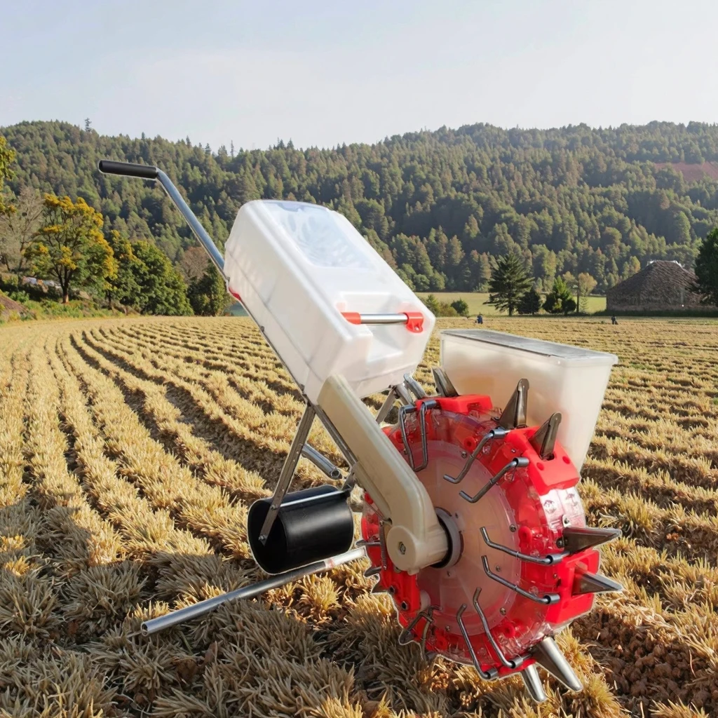 آلة بذارة الذرة التي يتم دفعها يدويًا ABS الأكثر مبيعًا، زرع الأرز للزراعة، مضخة تصنيع الحدائق الجديدة #5