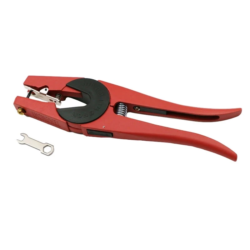 1 Pcs Practical Cattle Livestock Metal Goat Sheep Horse Ear Tag Animal Tools Plier Forcep Applicator Red Alloy Material