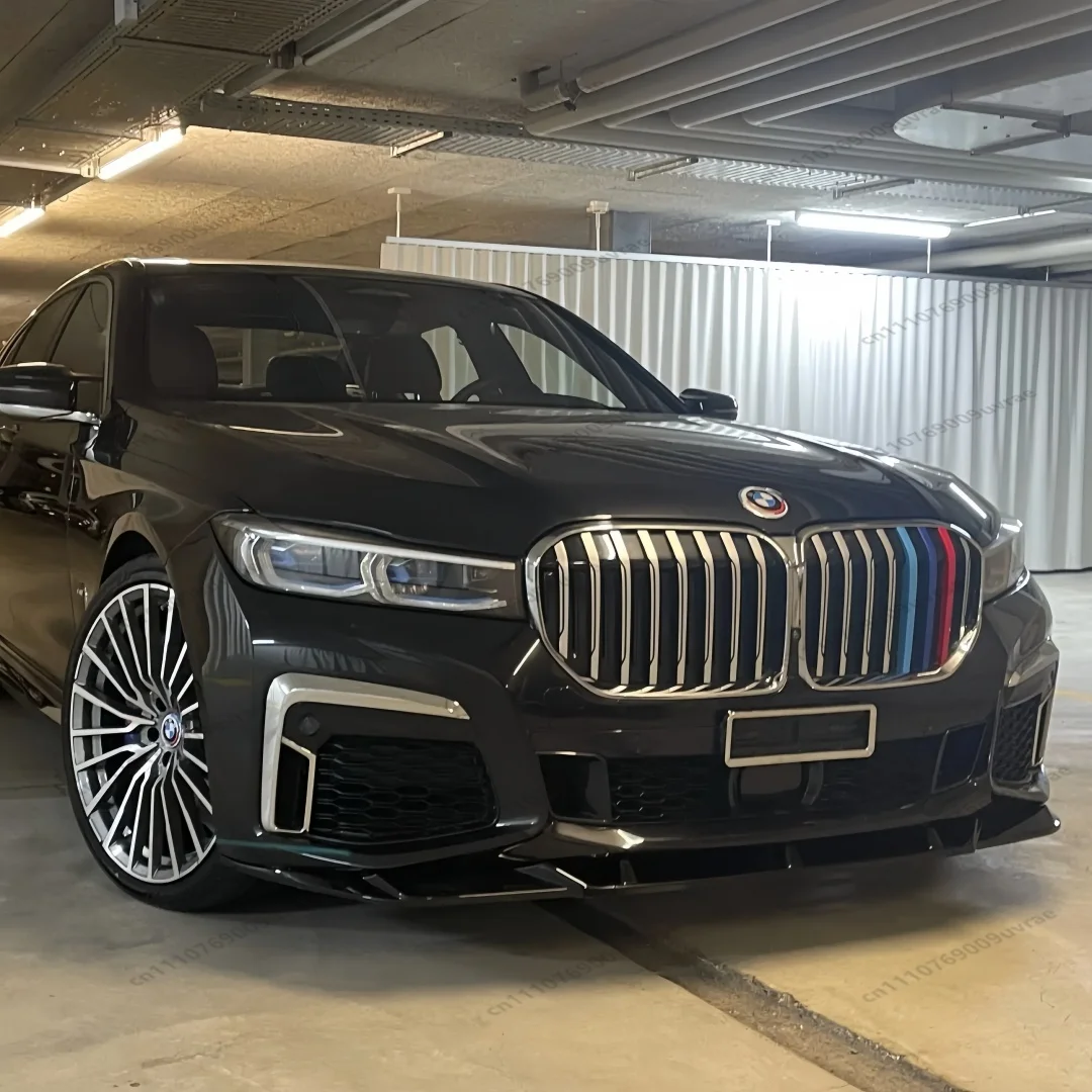 Gloss Black MP Style Front Bumper Splitter Lip Spoiler For BMW 7 Series G11 G12 M Sport LCI 745e 730Li 2019-2022 Auto Accessory