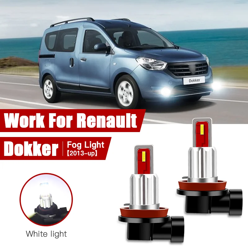 

2pcs Led Car Fog Lamp for Dokker 2013-up H11/H8 Front Fog Light Bulb Car Accessories Canbus 12V/35W