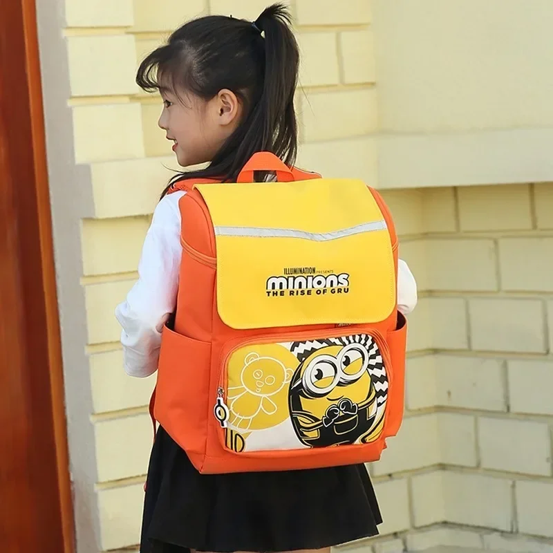 New Minionsed Orange Space Backpack Elementary School Student Schoolbag Lightweight & Fashionable Backpack Daily Necessities view 5