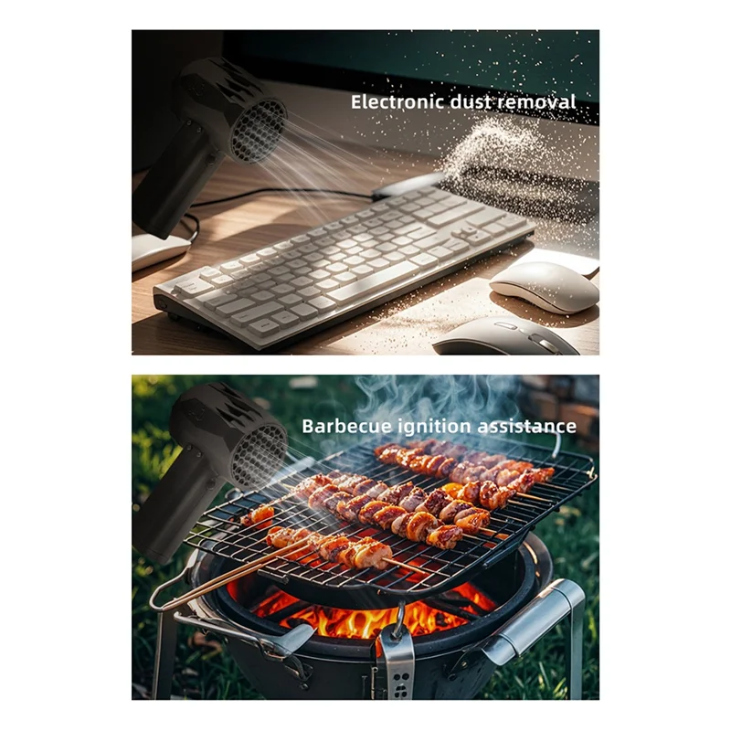 -ESTR Mini X64 منفاخ توربو مروحة نفاثة محرك بدون فرشاة قوي 20 وات شحن سريع سرعة الرياح 240 كم/ساعة مروحة نفخ القناة المحمولة