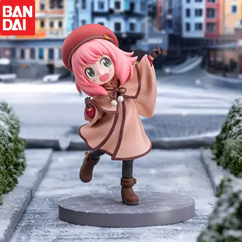 Novo anime espião x família código: branco 14cm brinquedo pvc anya roupas de inverno imagem detetive decorações de mesa presentes bonitos para crianças