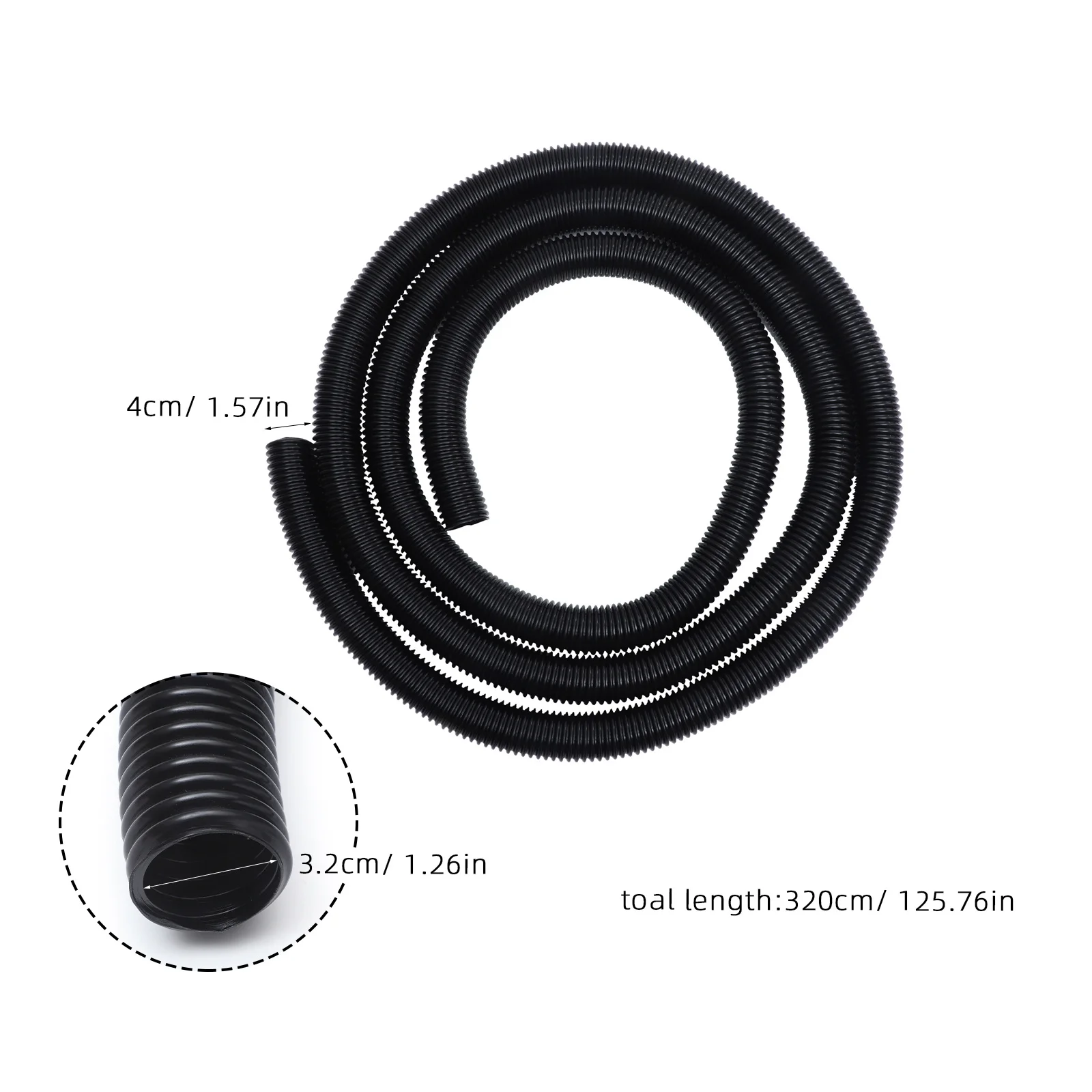 خرطوم المكنسة الكهربائية بقطر 32 مم PVC متين لملحقات أنبوب الأنظف الصناعي مجفف تمديد مرن