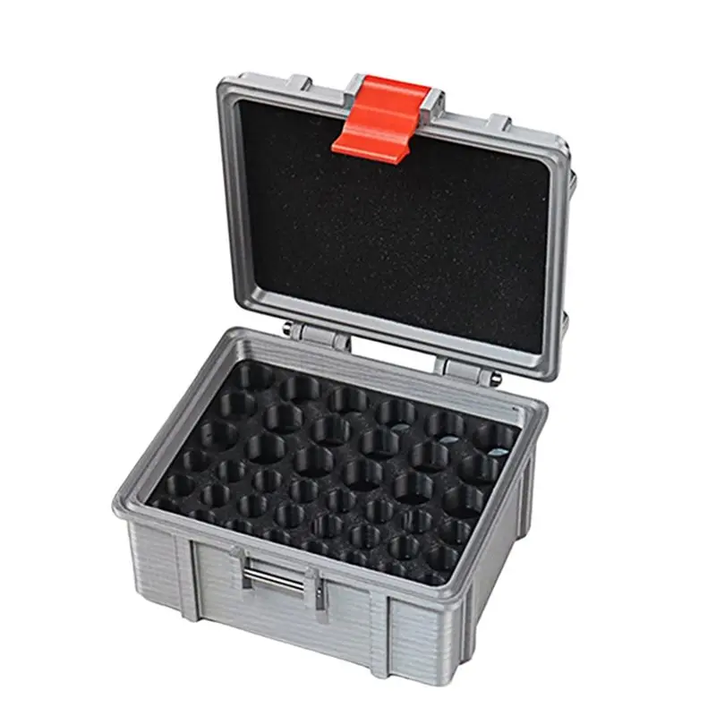 B03B-Waterproof Battery Organizer Storage Case For AA AAA Batteries Compact Box For Camping Travel Home Battery Holder