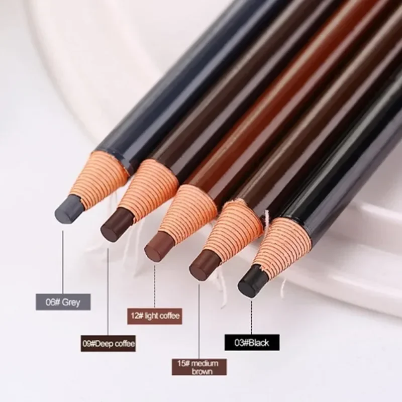 1pcs Long Lasting Eyebrow Pencil Waterproof Tattoo Pen Eyeliner Not Smudged Make Up Glitter Eyes Cosmetics with Pencil Sharpener