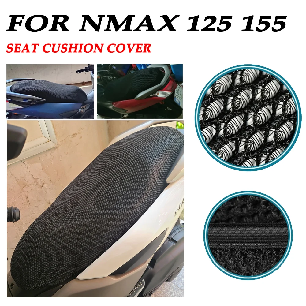 

Для Yamaha NMAX 155 NMAX125 NMAX155 N-MAX 125 аксессуары для мотоциклов чехол для подушки сиденья сетчатая ткань дышащая седло сетка