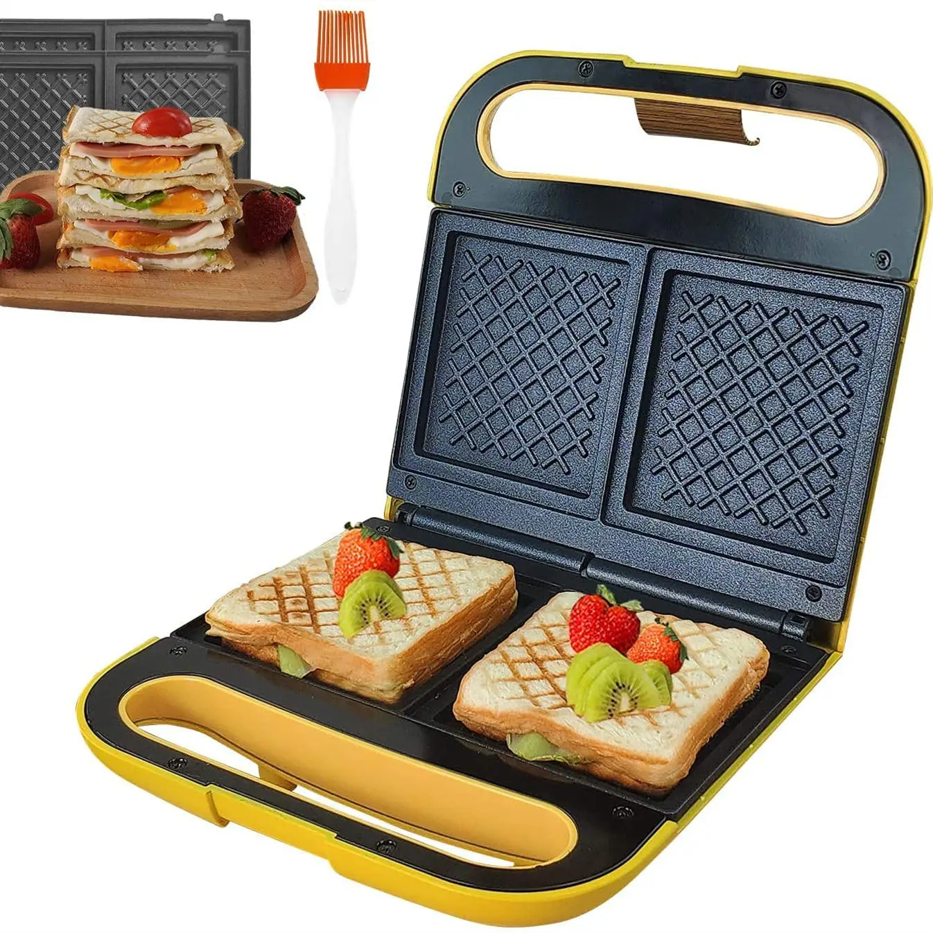 Custom Logo Home Electric Non Stick 3 In 1 Multifunctional Breakfast Toaster Sandwich Maker