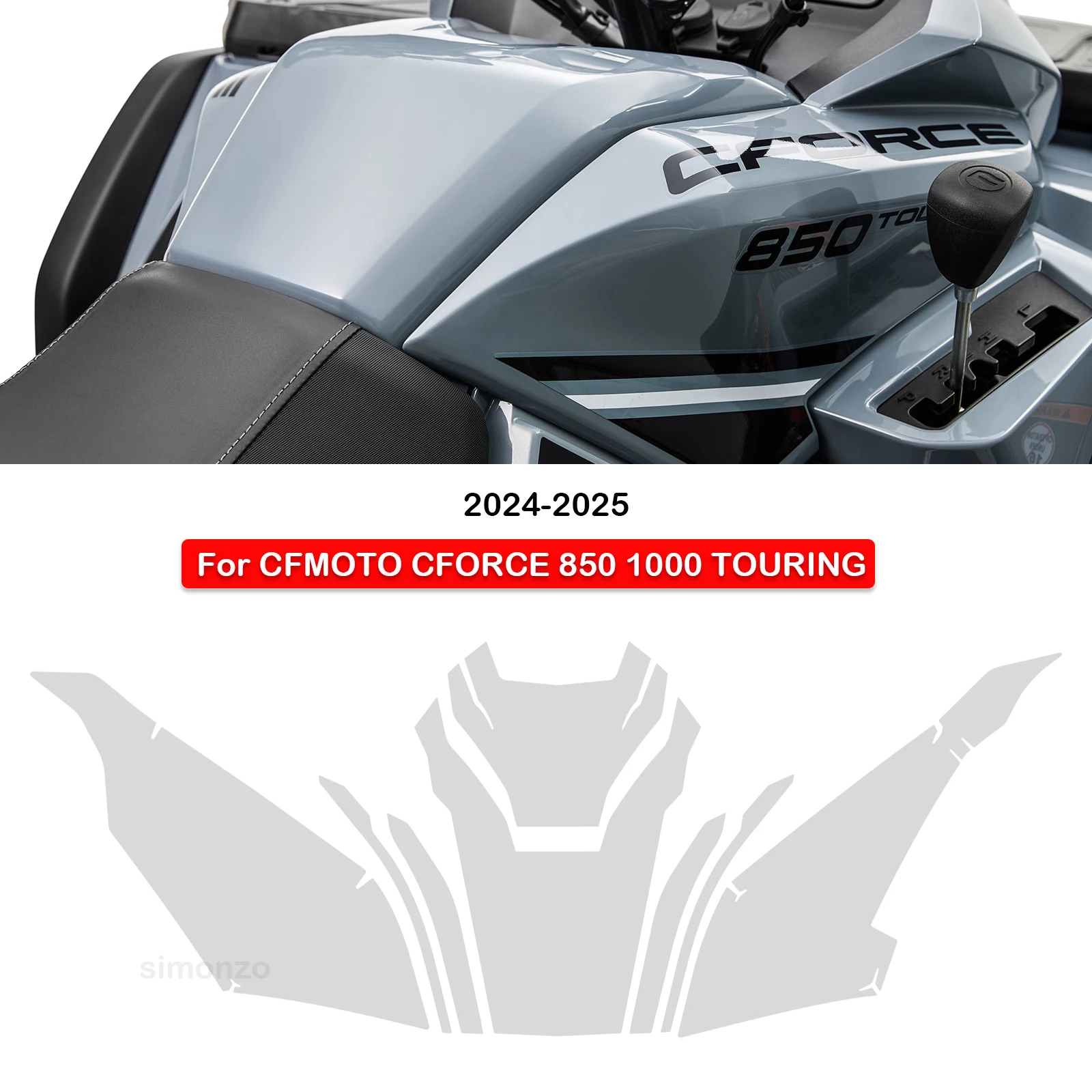 CFORCE 1000 For CFMOTO CFORCE 850 1000 TOURING CFORCE 850 PPF Motorcycle TPU Paint Protection Film Anti-scratch Parts 2024-2025