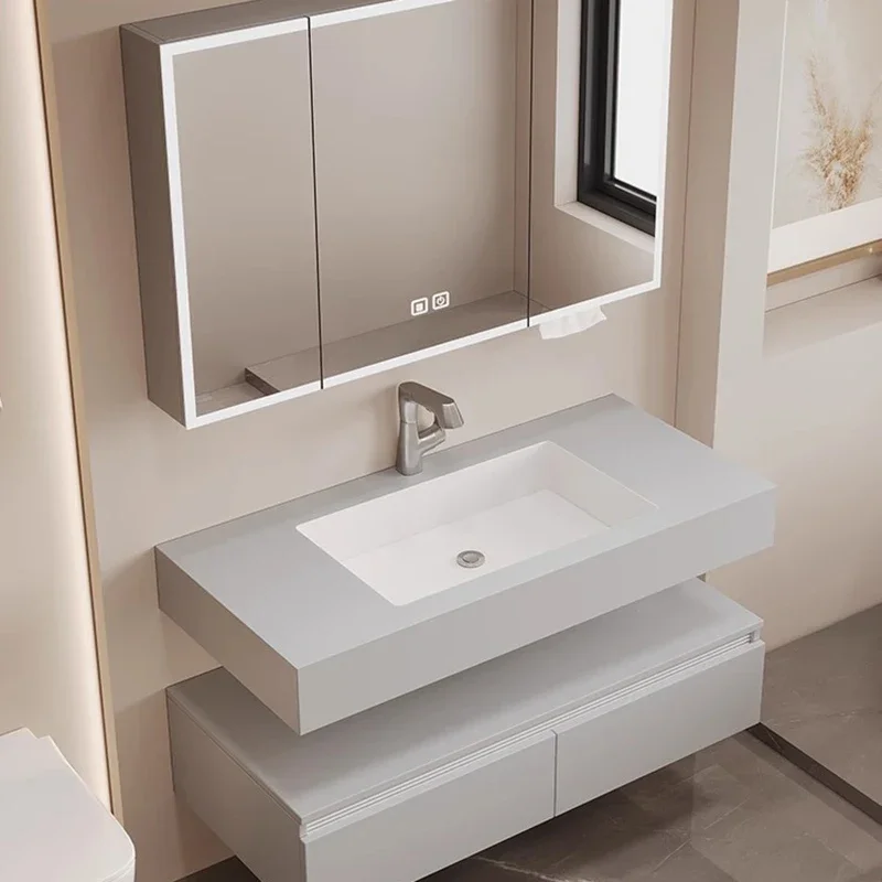 Extraction Hole Bathroom Cabinets Locker Vanity Mirror Home Furniture Sanitation Shower Bathroom Cabinets Simple Miroir De Salle