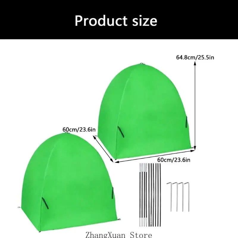 Gemüseabdeckungen aus Vliesstoff, Set aus 2 genähten Gartenabdeckungen mit Reißverschlussöffnungen für kalte Luft, Wind, Staub – Detail 6