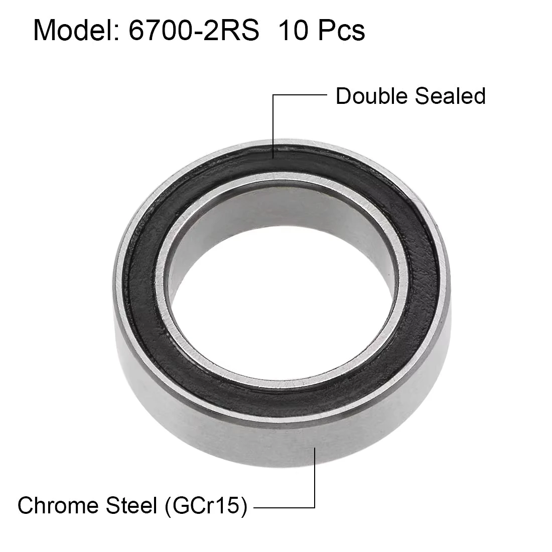 10PCS 6700ZZ 6700RS 6700-2RS High quality 10x15X4 mm Miniature Rubber seal Deep Groove Ball Bearing