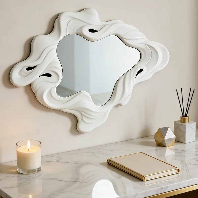 Universal Irregular Mirror Personalised Modern Art Makeup Mirror Aesthetic Custom Mini Specchio Trucco Bedroom Accessories