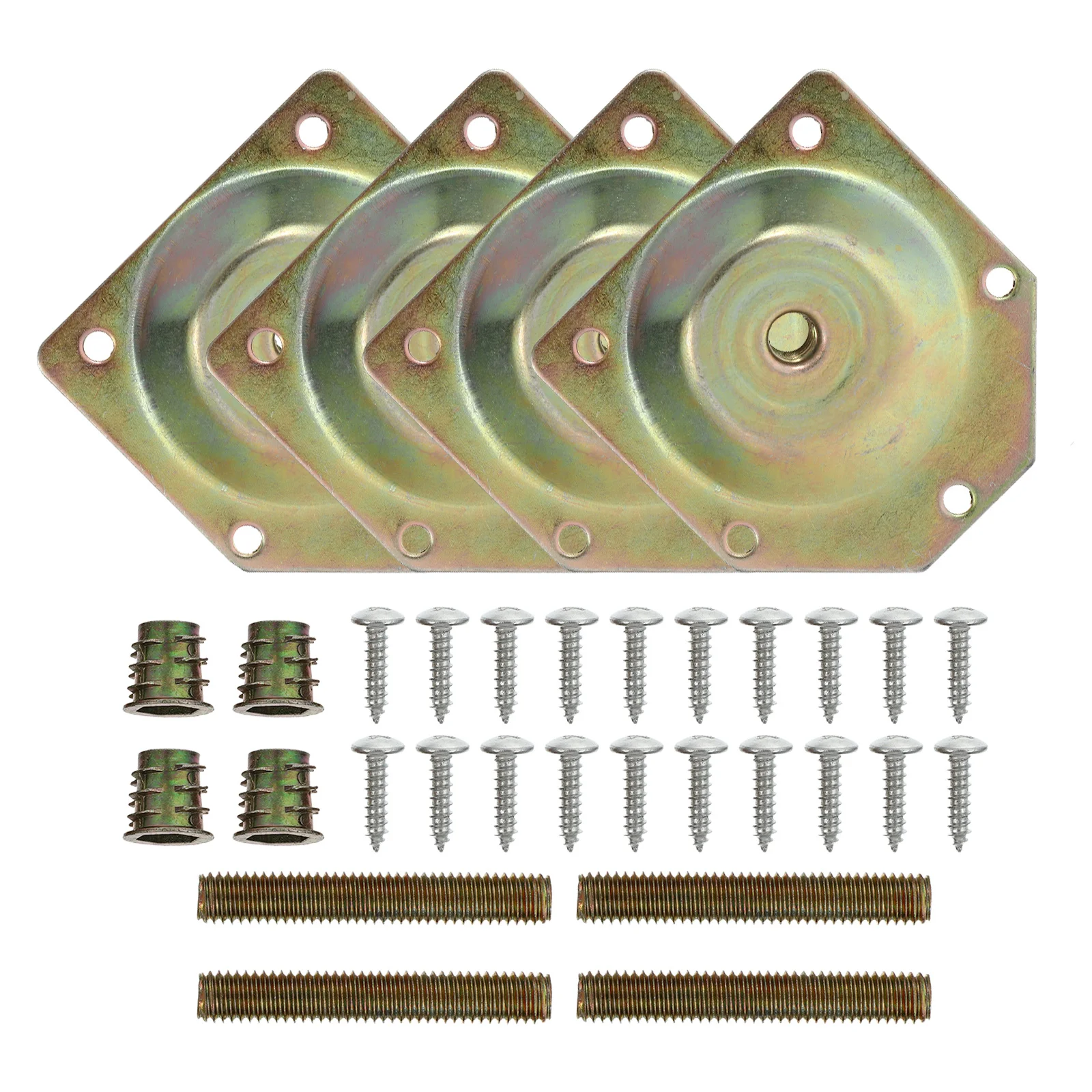 

4Pcs Durable Iron 12 Degree Angled Furniture Leg Repair Plates Mounting Fixator for Chair Sofa Table Angled Mounting Plates