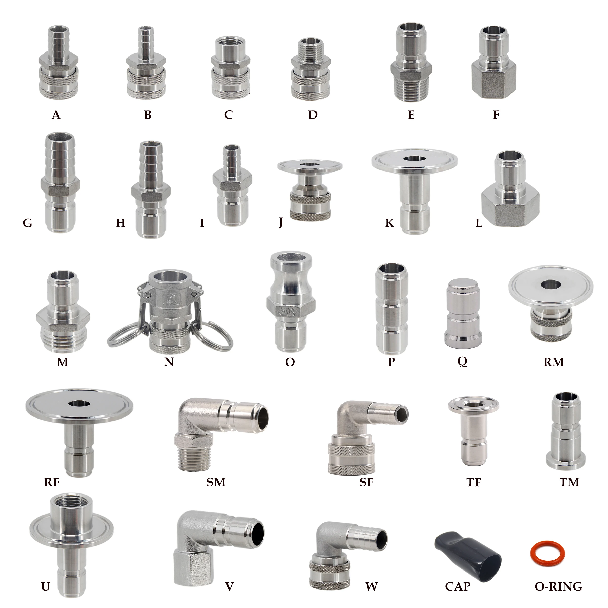 Homebrew Beer Quick Disconnect 304 Stainless Steel Ball Lock Style Free Shipping