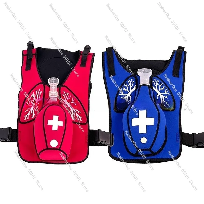 Chaleco de entrenamiento CPR Heimlich, entrenador de obstrucciones de vías respiratorias para primeros auxilios, chaleco de entrenamiento de emergencia para niños para salvar vidas