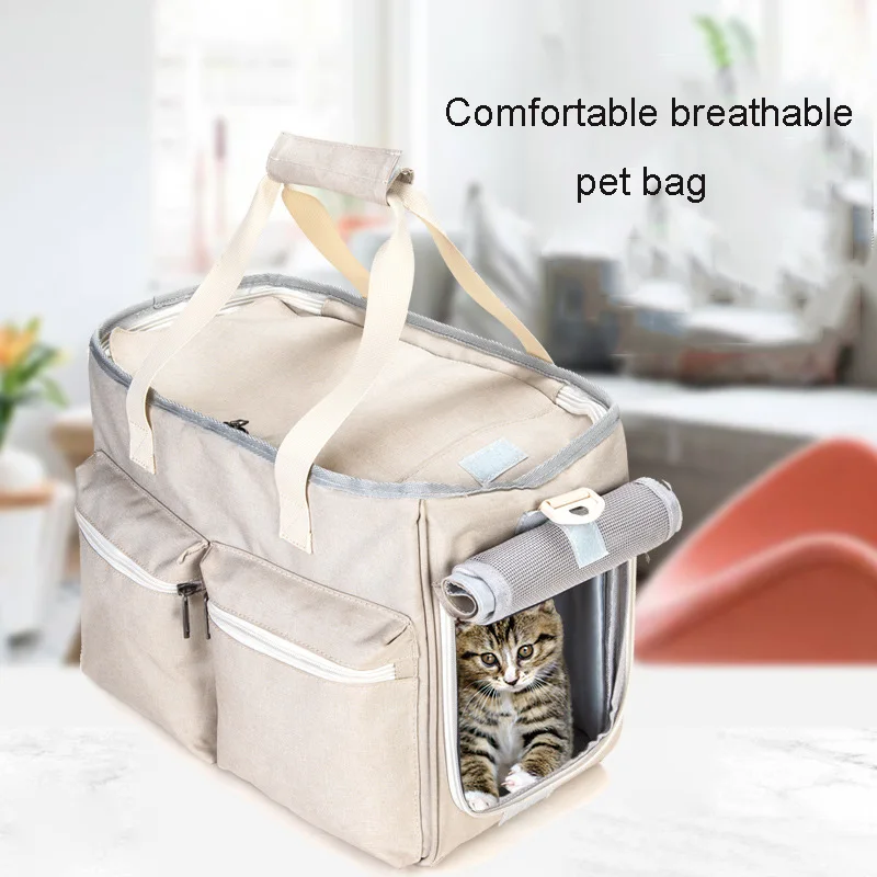 Pet Carrier Bag Kennel for Cat Small Dog Backpack Travel Car Seat Transport Moving Puppy Women Animals Walking Box Accessories