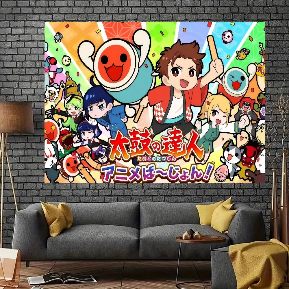 Game t-t-Taiko no Tatsujin Hintergründe für Fotografie, Kindergeburtstag, Party, Poster, Blumen, Ballondekoration, Fotohintergrund