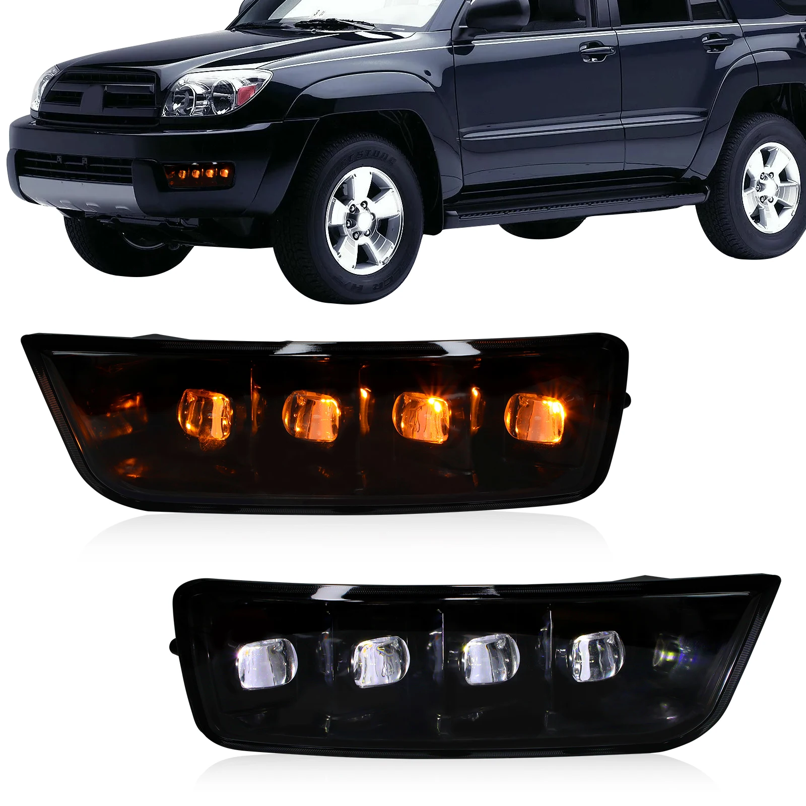 

Turn Signal Light Front Bumper Fog Lamps For Toyota 4runner 2003-2005 Front Air Vent Trim & Grille Air Vent Trim Indicated Light