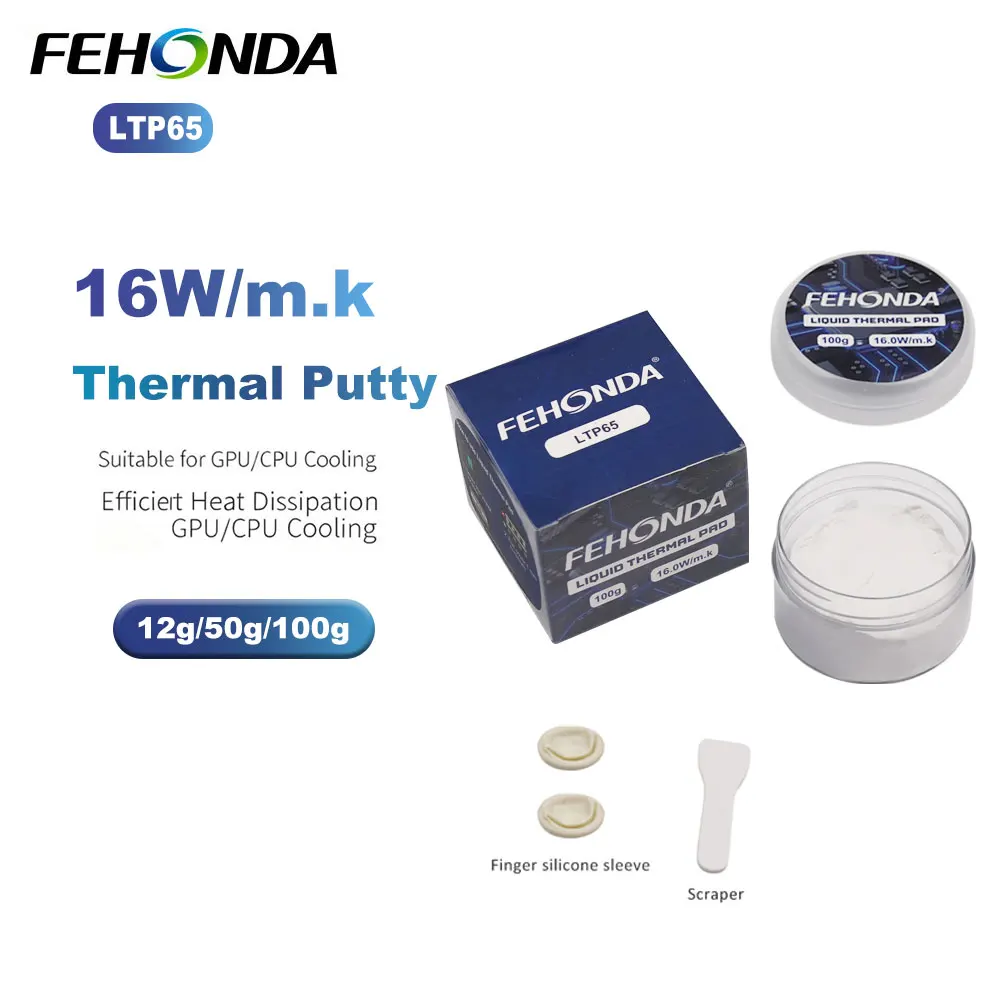 FEHONDA LTP65 المعجون الحراري 16 واط/م.K جل موصل حراري عالي لوحدة المعالجة المركزية GPU GapFilling لوحة حرارية جل موصلة للحرارة #1