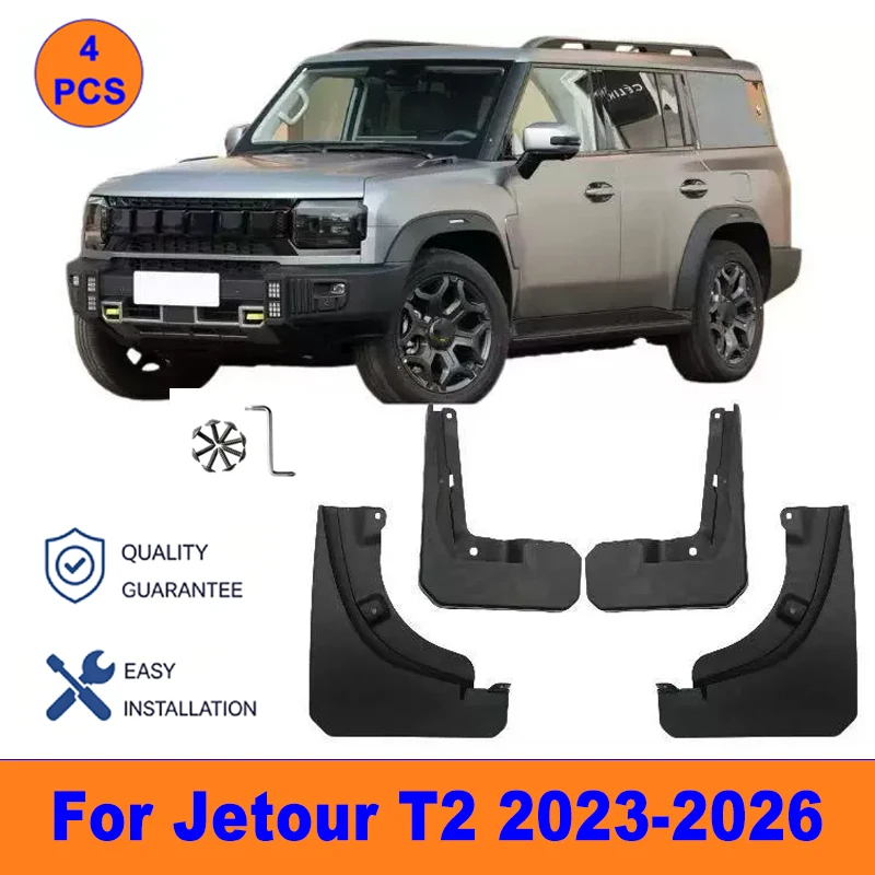 

4Pcs Mud Flaps For Jetour T2 2023-2026 - Splash Guards Front & Rear Wheel Fender Mudguards Car Exterior Protection Accessories