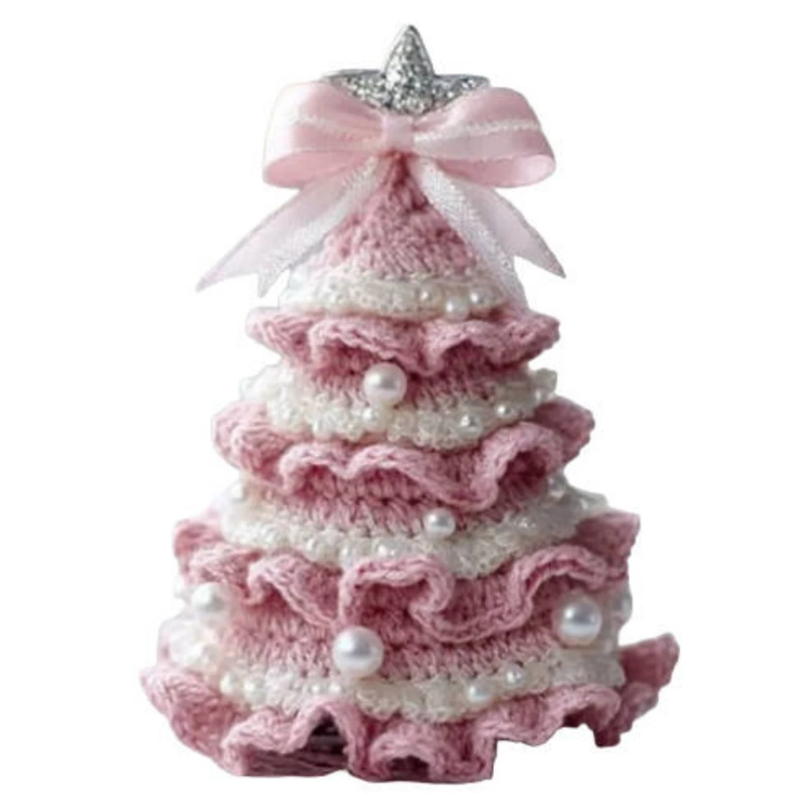 مجموعة شجرة عيد الميلاد الكروشيه DIY مع خطافات كروشيه وإبر المبتدئين في عيد الميلاد مجموعة أدوات عيد الميلاد للأصدقاء والعائلة #4