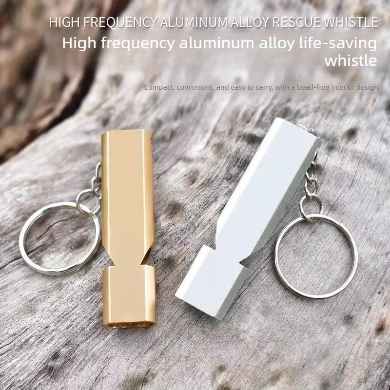 Dual-frequency survival whistle dual-tube outdoor survival whistle cheerleader high-frequency whistle