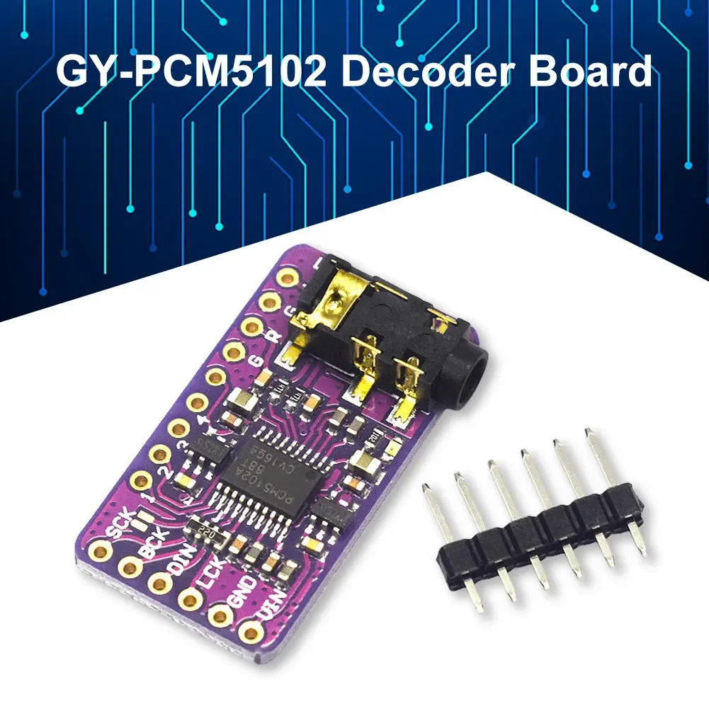 PCM5102 Digital Audio DAC Decoder Module I2S IIS Interface Lossless Digital Audio DAC Decoder Module for Arduino Raspberry Pi