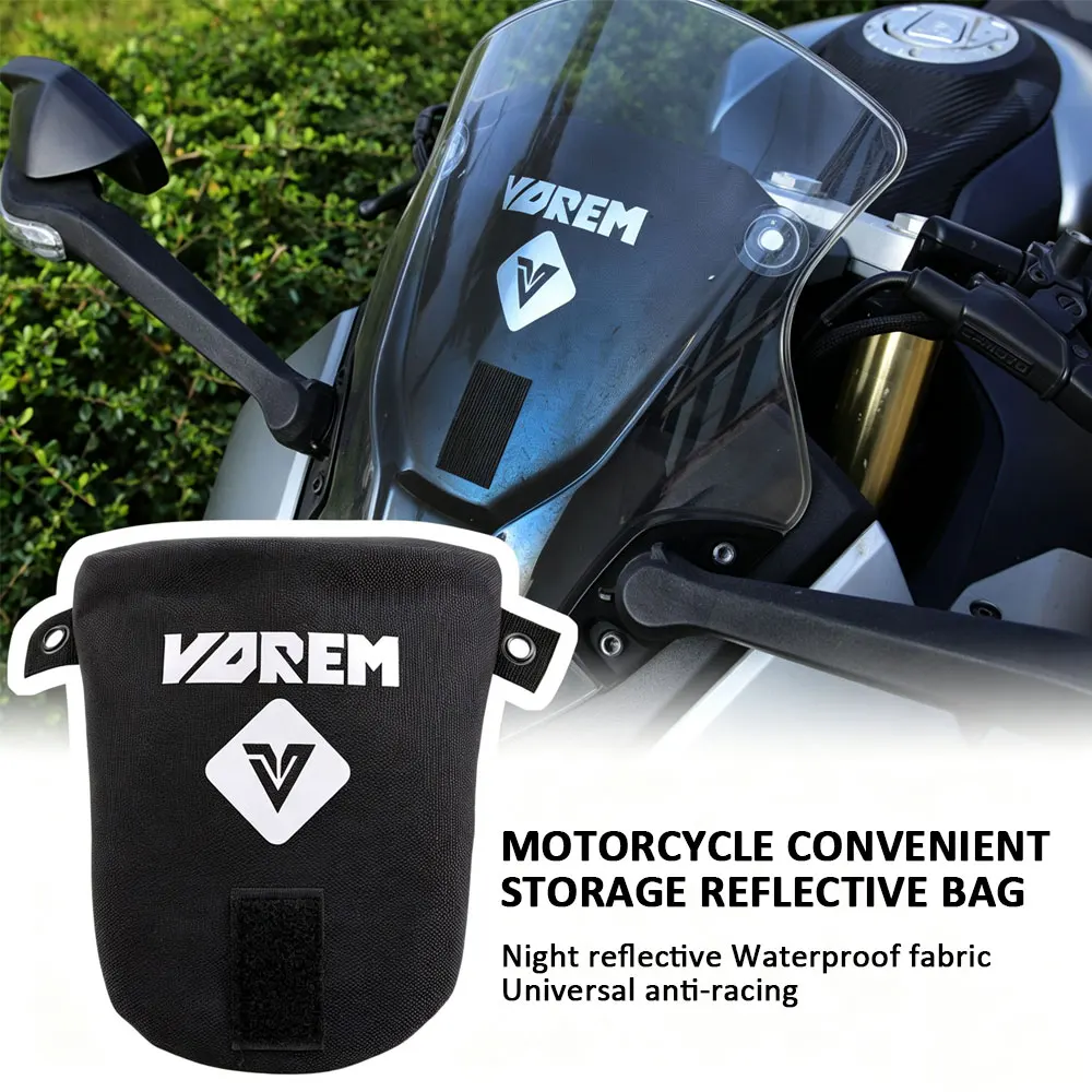 Universal Motorcycle Cockpit Bag Waterproof Windshield Inner Bag Cockpit Bag With Reflective Strips  For Scooter ADV Supersport